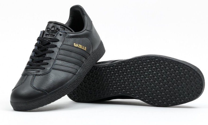 black gazelles leather